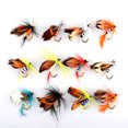 thumbnail image 5 of 12pcs Natural Insects Flies Fishing Lures Set With Dry Fly Tying Sharpened Hook Fake Artificial Bait For Carp Trout Topwater C2 1bag, 5 of 5
