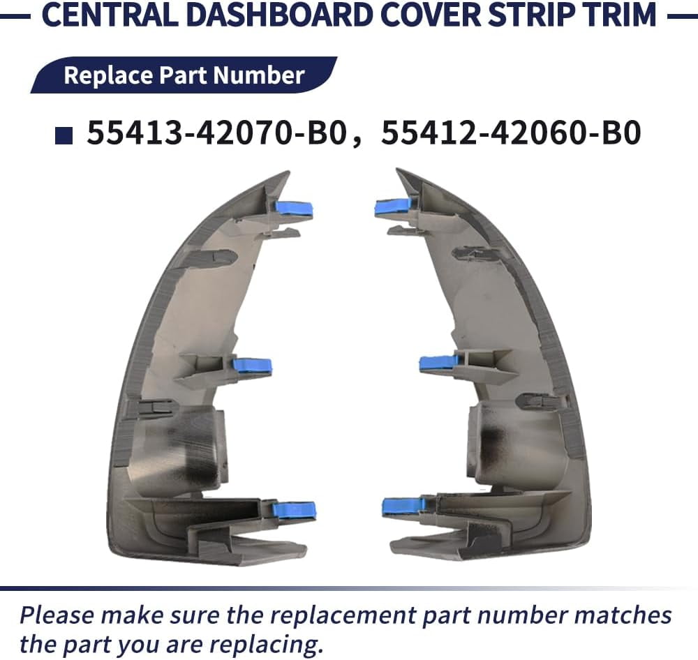 1 Pair Central Dashboard Cover Trim Panel 55413-42070-B0 55412-42060-B0 for Toyota RAV4 2006-2012 Base Limited Sport EV