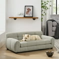 thumbnail image 2 of Soft and comfortable pet sofa with backrest and armrests, suitable for modern rectangular pet sofas for small and medium-sized dogs,-Beige, 2 of 10