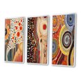 thumbnail image 3 of Designart "Indigenous Circular Dot Art Compositions III" Transitional Framed Wall Art Set Of 3 - White Abstract Transitional Frame Gallery Wall Set For Home Decor, 3 of 6