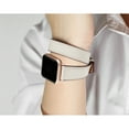 thumbnail image 5 of WFEAGL iWatch Band Leather Double Tour Replacement Band 42mm 44mm Ivory/Rose Gold, 5 of 8