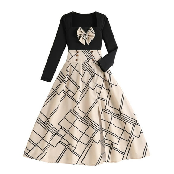 BemeyourBBs Girls Fall Clothes Set Long Sleeve Bow Tops with Plaid Long Skirt