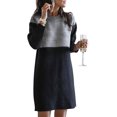 thumbnail image 1 of Chandail en Molleton à Enfiler pour Femmes Robe Midi Longue d'Hiver Décontractée Chandail à Manches Longues Hauts Tunique à Manches Longues, 1 of 4