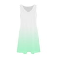 thumbnail image 4 of Fashion SMihono Gradient Sundresses for Women 2025 Summer Casual V Neck Sleeveless Sun Dresses Boho Tank Dress Beach Dresses with Pockets Mint Green L, 4 of 6