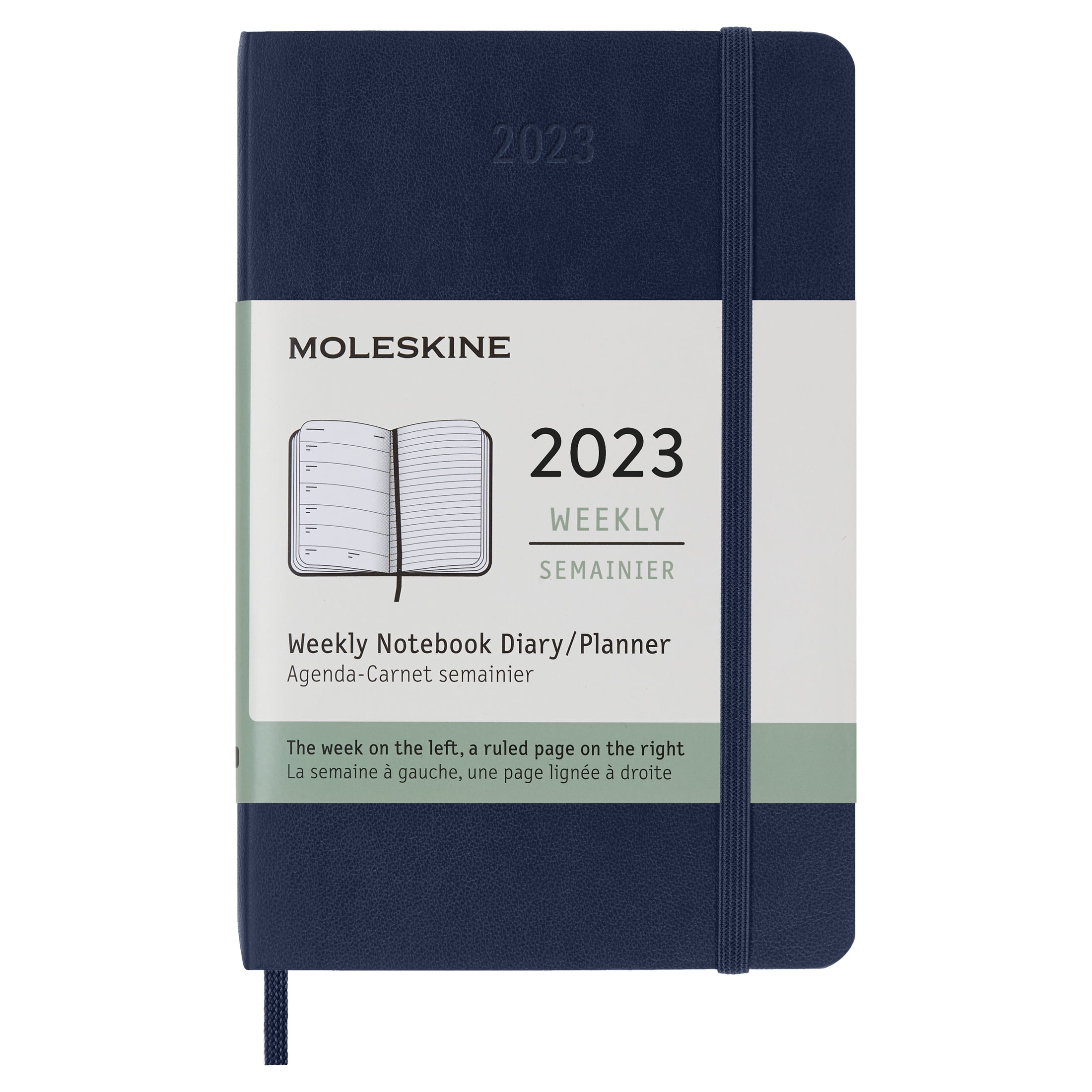 Moleskine 2023 Weekly Notebook Planner, 12M, Pocket, Sapphire Blue, Soft Cover (3.5 x 5.5) (Calendar)