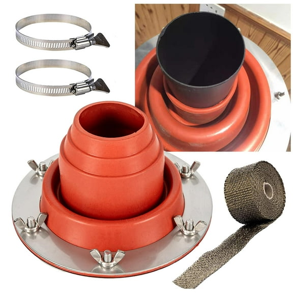 Colaxi Hot Tent Stove Jack Outdoor Camping Stove Jacket Hole Tent Accessory Pipe Vent Anti Scald Protection Rings for Bell Tent Yurt