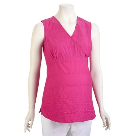 Sleeveless Eyelet Maternity Top