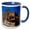 Blue/White, variant on 3drose, Brooklyn Mine Road, Old Dale Mining District, Mojave Desert, Ca 1., 11oz Mug