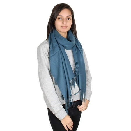 GILBIN'S Womens Solid Color Large Extra Soft Cashmere Blend Pashmina Shawl Wrap Scarf