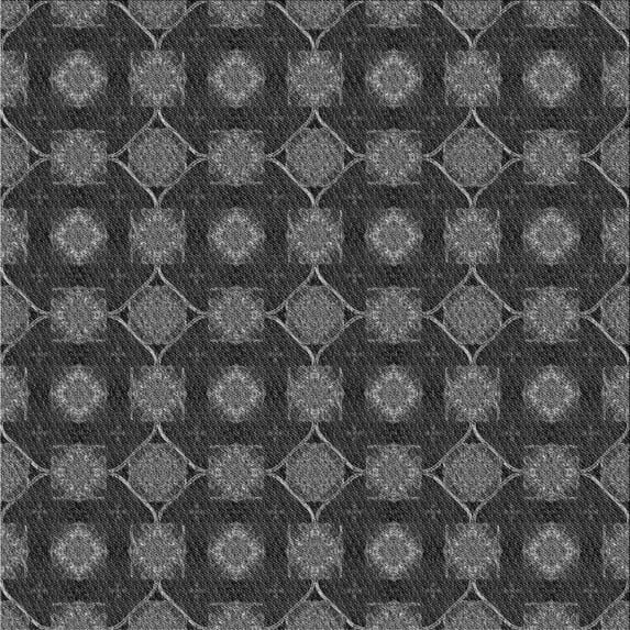 Ahgly Company Machine Washable Indoor Square Transitional Charcoal Black Area Rugs, 6' Square