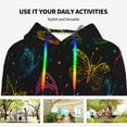 thumbnail image 4 of Salouo Butterfly Pattern Hoodie Sweatshirts for Women, Autumn Pullover Hoodie Workout Sweat Women's Long Sleeve Preppy Sweatshirts-Large, 4 of 7