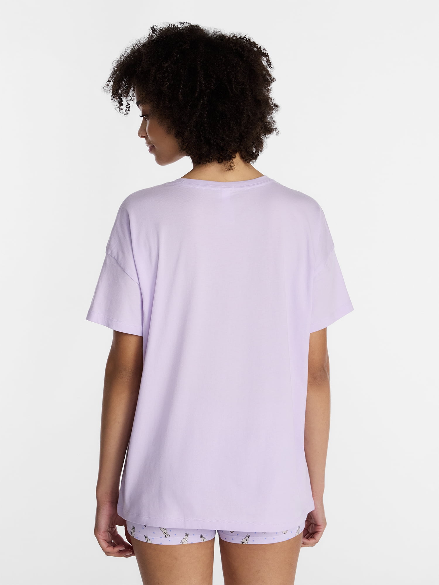 No Boundaries Sleepwear Oversized Graphic Cotton Tee, Women’s and Women’s Plus XXS-3X