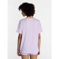 thumbnail image 3 of No Boundaries Sleepwear Oversized Graphic Cotton Tee, Women’s and Women’s Plus XXS-3X, 3 of 5
