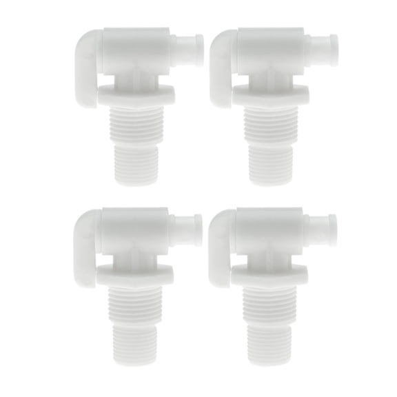 Navellon 4 Packs RV Water Tank Drain Valve 3/8" & 1/2" NPT Dual Thread for Camper Trailer