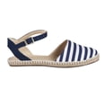 thumbnail image 2 of Balerina mujer alpargata diseño rayado blanco azul Castalia 124-45, 2 of 3