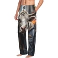 thumbnail image 2 of Daiia Surrealist Cow Men's Sleep Pant with Pockets and Drawstring,Pajama Pants-X-Large, 2 of 9