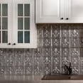 thumbnail image 5 of FASÄDE Fleur de Lis Decorative Vinyl Backsplash Panel in Crosshatch Silver (6X6 Inch Sample), 5 of 7