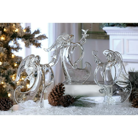 Icy Giftware Winged Angel with Floral Dress Christmas Figurines - 11" - Set of 6