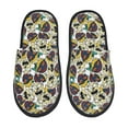 thumbnail image 2 of KLL Happy Skeleton Slippers for Women Men House Slip on Indoor Outdoor Bedroom Furry Fleece Lined Ladies Comfy Anti-Skid Rubber Hard Sole-Medium, 2 of 8