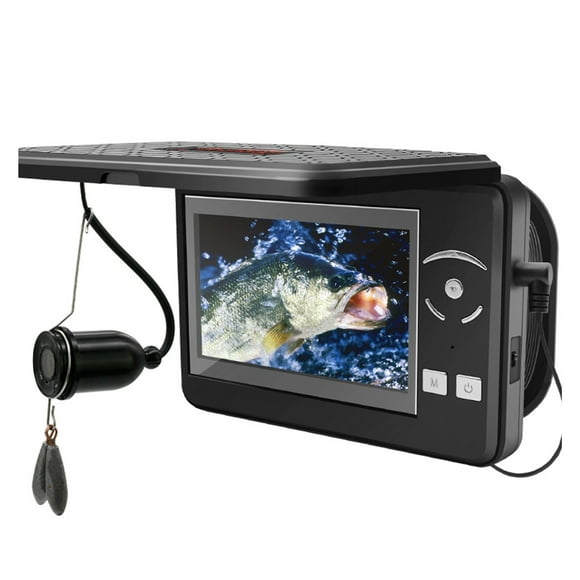 Caméra de Pêche sous-Marine Portable Étanche, Détecteur de Poissons Vidéo, Caméra DVR avec Écran LCD 4.3 Pouces pour Pêche sur Glace, Lac, Mer, Vision Nocturne et Design Étanche