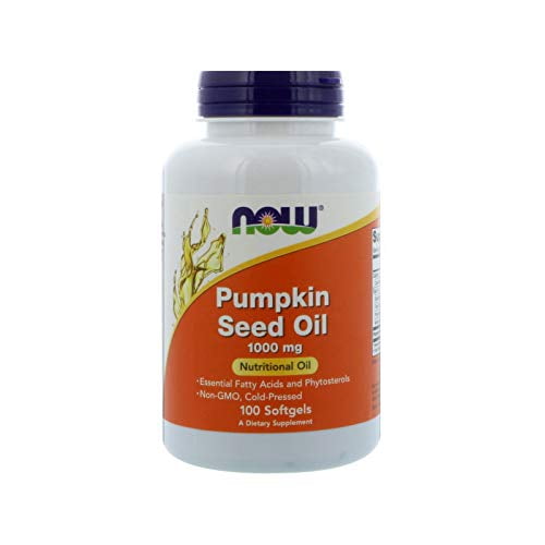 NOW Supplements, Pumpkin Seed Oil 1000 mg with Essential Fatty Acids and Phytosterols, Cold