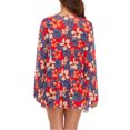 thumbnail image 3 of Traje de baño de bikini con sujetador de color puro, pantalones cortos de baño triangulares estampados, traje de baño transpirable de 3 piezas para mujer con cubierta suelta, sujetador naranja XL, 3 of 8