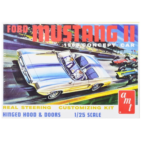 Skill 2 Model Kit 1963 Ford Mustang II Concept Car 1/25 Scale Model by AMT