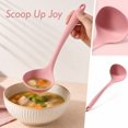 thumbnail image 2 of Silicone Soup Ladle with Long Handle and Heat Resistant Design, Single Piece, Pink, for Non-Stick Cookware, Kitchen Cooking Utensil, 2 of 5