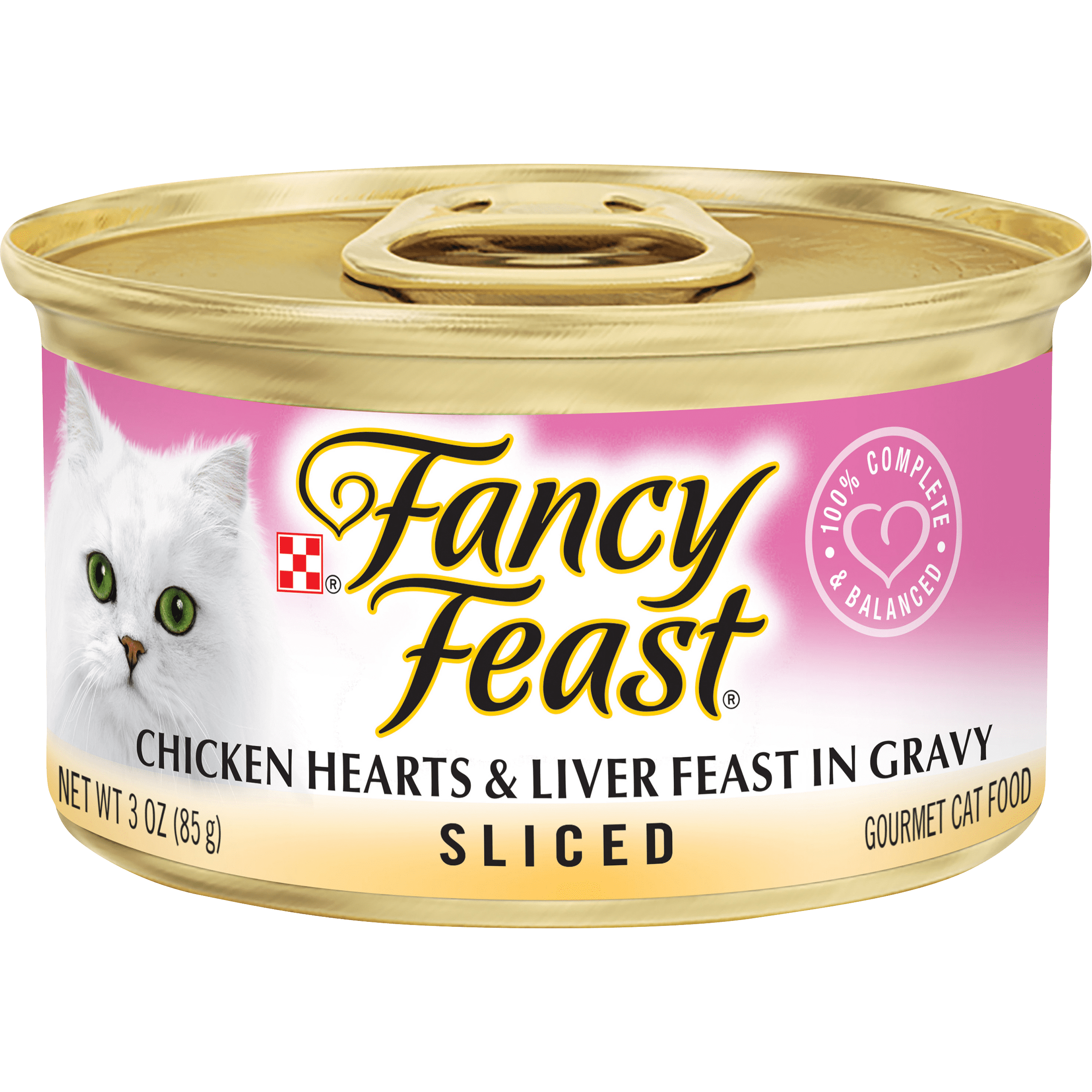 Fancy Feast Gravy Wet Cat Food, Sliced Chicken Hearts & Liver Feast in
