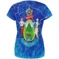 thumbnail image 2 of Maine Vintage Distressed State Flag All Over Womens T Shirt Multi LG, 2 of 2