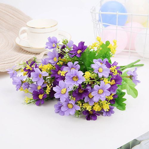 AkoaDa 1pcs Potted Artificial Daisy Flowers Bonsai Plant Fake Flowers