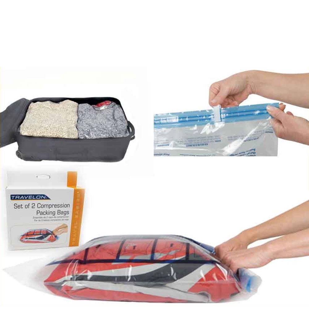 E Saving Travel Compression Bags Ng Roll Up Storage Set Of 2
