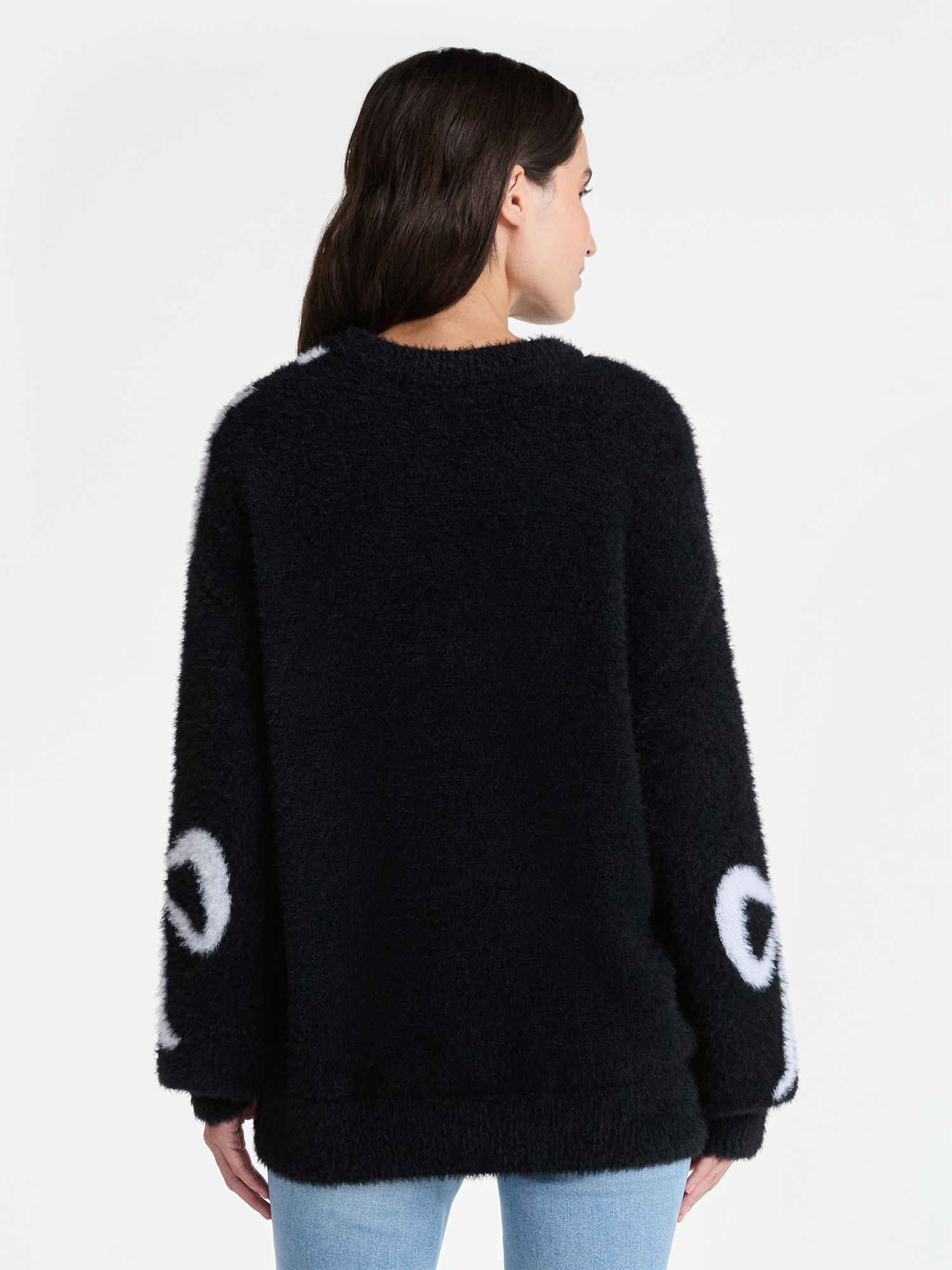 99 Jane Street Women's and Women's Plus Bow Print Pullover Sweater, Midweight, Sizes XS-4X
