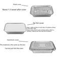 thumbnail image 3 of Caja de embalaje, caja de papel de aluminio para barbacoa, bandeja rectangular de papel de aluminio con tapa, recipiente desechable de papel de aluminio, lonchera de papel de aluminio grueso, 3 of 5