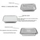 thumbnail image 2 of Caja de embalaje, caja de papel de aluminio para barbacoa, bandeja rectangular de papel de aluminio con tapa, recipiente desechable de papel de aluminio, lonchera de papel de aluminio grueso, 2 of 5