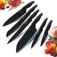 thumbnail image 6 of Hecef 6 Pcs Knife Set, Black Oxide Stainless Steel Japanese Chef Knives with Blade Sheaths, Dishwasher Safe, 6 of 16