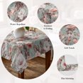 thumbnail image 5 of Pink Green Spring Floral Table Cloth Waterproof Tablecloths, Vintage Botanical Summer Tablecloth Dining Table Cover for Kitchen Party Tabletop Outdoor, Square Tablecloth 54x54 Inch, 5 of 9