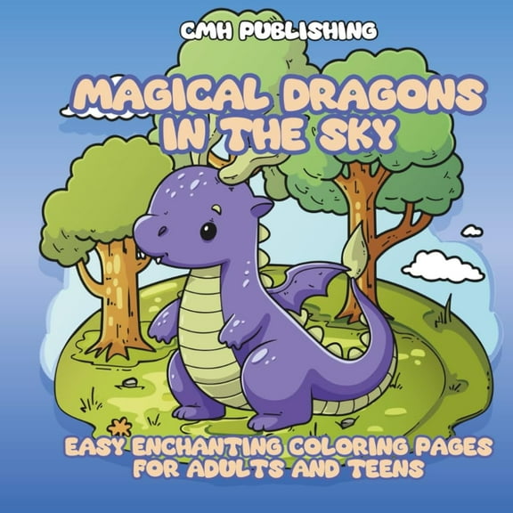 Magical Dragons In The Sky Coloring Book