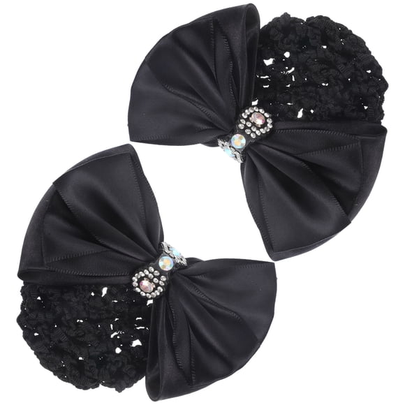 IFANLANDOR 2Pcs Women Hair Accessories Hair Bun Clip Round Bun Shape with Bowknot Design for Nurse