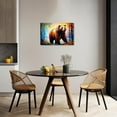 thumbnail image 2 of ZHONGYUTONG Abstract Forest Animal Canvas Wall Art Colorful Bear Painting Prints Wildlife Posters Artwork Home Decor Framed (12.00" x 18.00"), 2 of 6