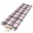 thumbnail image 2 of 2x6 Kitchen Runner Rug, Pink Black Plaid Non-Skid Rubber Backing Large Rectangle Rugs - Living Room Bedroom Home Office, Farmhouse Pink Black Checkered Indoor Floor Mat Carpets Washable Rug, 2 of 9