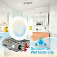 thumbnail image 6 of NuWatt 4'' Black Trim Ultra Slim 5CCT Selectable LED Canless Recessed Wafer Light 12 Pack, 6 of 9