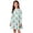 Light Blue, variant on Girls Easter Dress Long Sleeve Floral Print Light Blue Kids Big Kid Casual Spring Church Dress with Pockets Polyester Spandex,Size 9-10 T