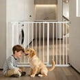 thumbnail image 2 of Baby Gate, 29.5-46" Wide Baby Safety Gate for Stairs, Age Group 6 to 36 Months,White, 2 of 10