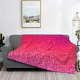 thumbnail image 2 of Uemuo Light Purple Glitter Printed Throw Blanket for Couch, Fluffy Fuzzy Blankets for Bed, Sofa, Cozy Flannel Faux Fur Blanket-50"x40", 2 of 6