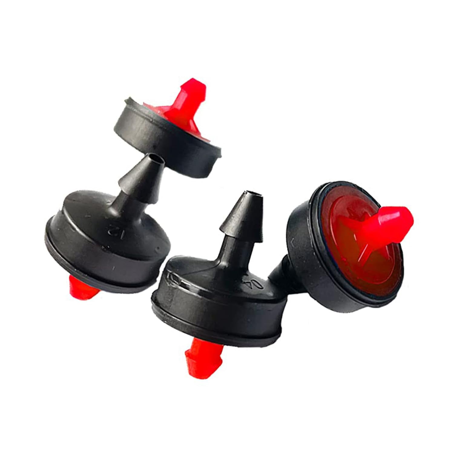 Drip Irrigation Emitters,1GPH Irrigation Dripper Emitters Maintain Constant Flow,Drip Irrigation System,1GPH Pressure Compensation Drippers,1GPH Inline Drippers and Drip Emitters,50 Per Bag (Red)