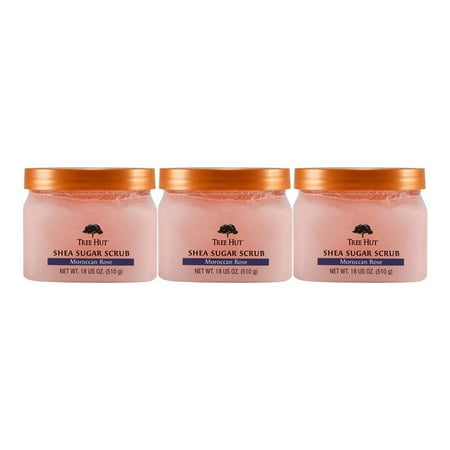 - Tree hut moroccan rose shea sugar scrub, 18 oz, 3 Pack