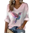 thumbnail image 4 of WCJM Women's Plain Basic Cotton Spandex Scoop Neck Long Sleeve T Shirt Women's Long Sleeve T-Shirt In We Wear Shirts Breast Cancer Shirt Ribbon, 4 of 4
