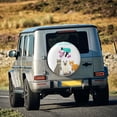 thumbnail image 3 of Haiem Spare Tire Cover , Wheel Cover with Pet Care Grooming printed, Camper Spare Tire Cover Fit for Jeep Wrangler Rv SUV Truck Travel Trailer-17 inch, 3 of 8