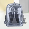 thumbnail image 1 of Mochila PVC Mochila escolar Transparente Ligero Color sólido Juego al aire libre (Gris) Ndcxsfigh Para Estrenar, 1 of 5
